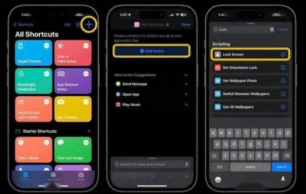 锦屏苹果14锁屏维修店分享iPhone14升级iOS16.4后如何创建锁屏快捷方式 