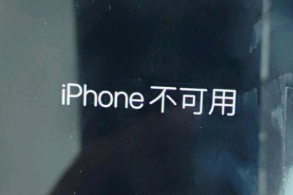 锦屏苹果服务网点分享锁屏界面显示“iPhone 不可用”如何解决 